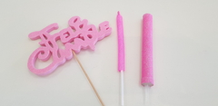 Combo Cartel, Vela y Bengala Rosa