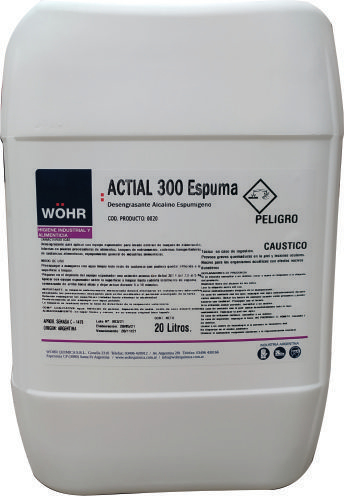 ACTIAL 300 ESPUMA ALCALINA CLORADA
