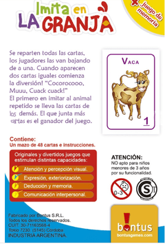 Cartas Imita en la Granja - comprar online