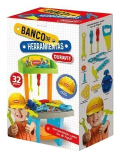 Banco de Herramientas c/Casco y 32 pzas Duravit - Mayorista La Rana