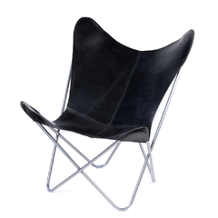 BUTTERFLY CHAIR · A S S A M B L E · BLACK LEATHER on internet