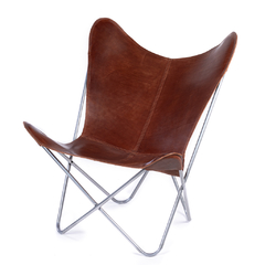 BUTTERFLY CHAIR · A S S A M B L E · BROWN LEATHER on internet