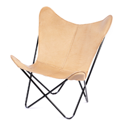 BUTTERFLY CHAIR · A S S A M B L E · NATURAL LEATHER