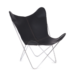 BUTTERFLY CHAIR · L E A T H E R · BLACK - buy online