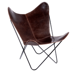 BUTTERFLY CHAIR · V A Q U E T A · BROWN