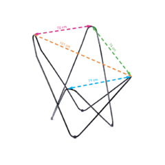 butterfly chair structure measurements