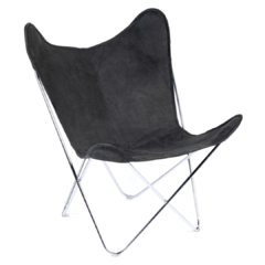 BUTTERFLY CHAIR · L E A T H E R · BLACK - online store