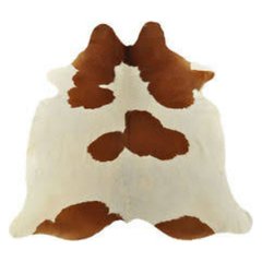 BROWN AND WHITE COWHIDE