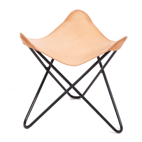 TRIPODE / ASIENTO CUERO VAQUETA / NATURAL