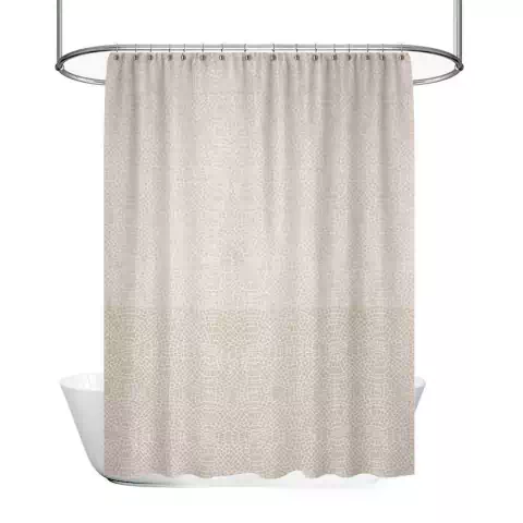 Cortina de Baño Teflón Estampada Tile Beige Natural