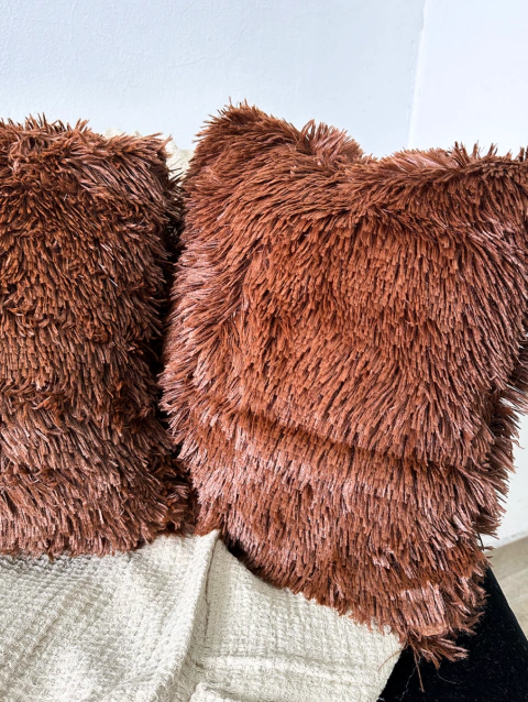 Fundas x2 de Almohadon Pelo Largo 45x45 cm - tienda online