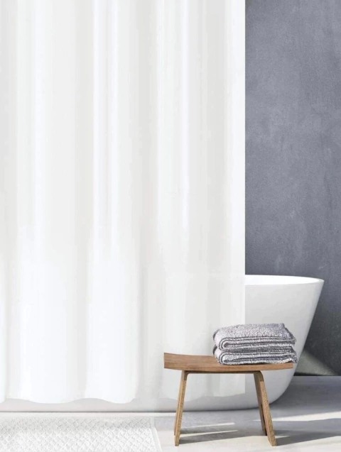 Protector cortina de baño 100 mc. 200 x 200 cm Blanco - comprar online