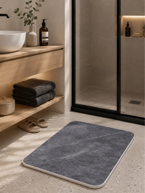 Placa Absorbente de Diatomite Kary Marbel Gris 39x60 cm