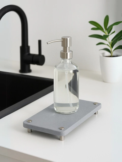 Set 2 bandejas organizadoras absorbente diatomite Yabuz gris