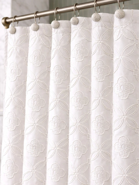 Cortina de Baño Margot Blanco - Boheme Doble Capa