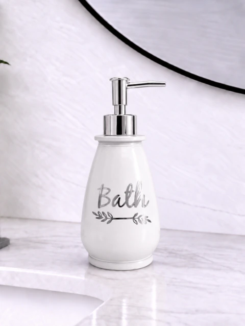 Dispenser De Baño Jabon Liquido Vidrio Arrow Blanco