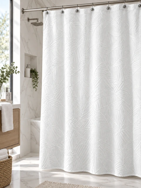 Cortina de Baño Vittoria Blanca - Linea Italiana Doble Capa