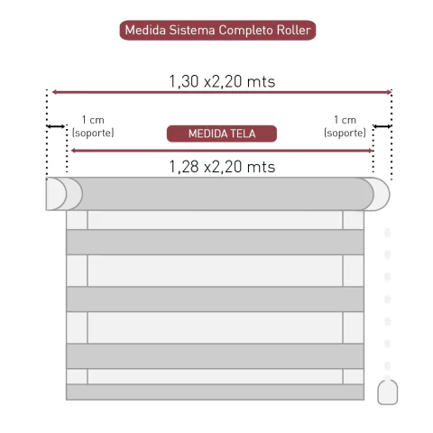 Cortina Roller Eclipse Screen Estandar 1,30x2,20 Mts - tienda online