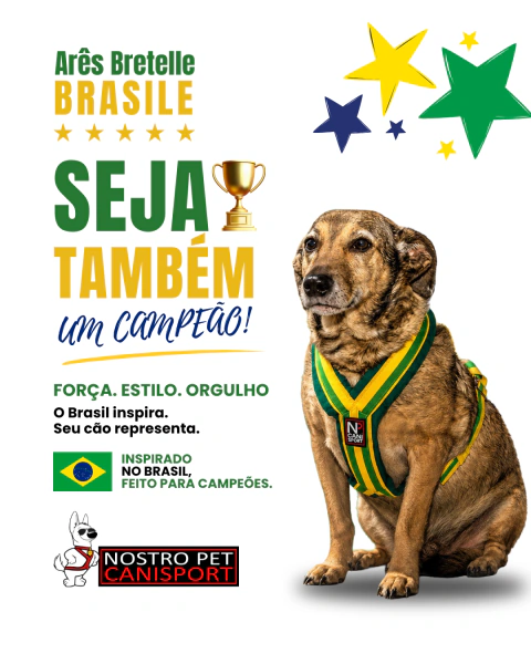 ARNÊS BRETELLE CANICROSS BRASILE (EDIÇÃO LIMITADA)