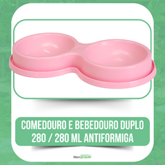 Comedouro E Bebedouro Duplo 280 / 280 Ml Antiformiga - comprar online