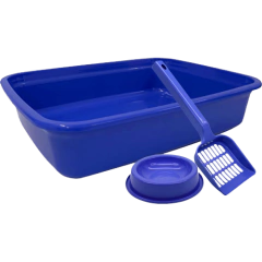 KIT GATO C/ 3 PEÇAS (BANDEJA- PÁ - COMEDOURO) na internet