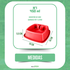 Bebedouro Quadrado N°1 450 Ml - Menplast Indústria