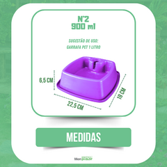 Bebedouro Quadrado N°2 900 Ml - Menplast Indústria