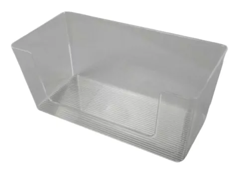 Contenedor acrílico rectangular con abertura