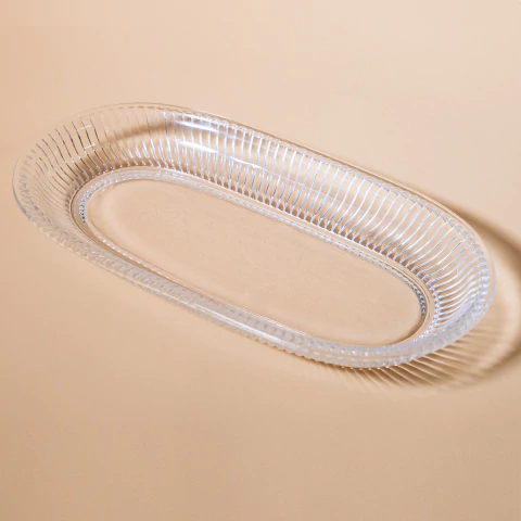 Bandeja de vidrio Zig Zag