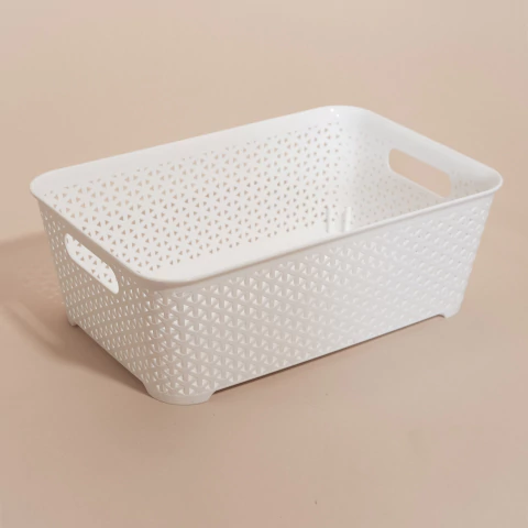 Rattan mediano bajo blanco