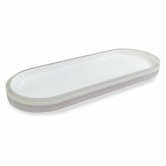 Bandeja Luisa oval blanca