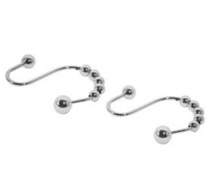 Ganchos para cortina de baño Anna cromado