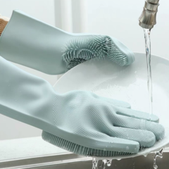 Guantes de limpieza gris