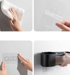 Organizador de baño black con adhesivo - Tu espacio organizado