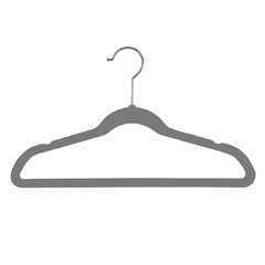 Perchas Adulto terciopelo gris (x10) - comprar online