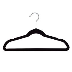 Perchas Adulto terciopelo negro (x10)