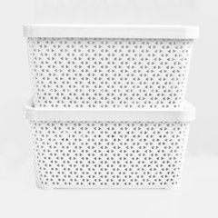 Tapa de rattan grande blanco - comprar online