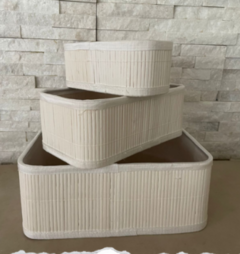 Canastos Panda set x 3 off white
