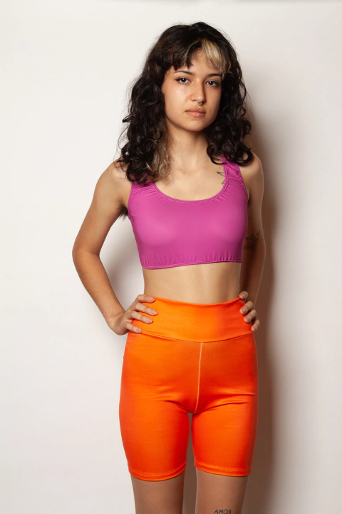 Calza Biker - Naranja