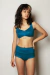 Corpiño Doroty - Culotte Doble cintura - Petroleo - comprar online