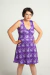 Vestido Nolineal sin mangas - Pájaros violeta