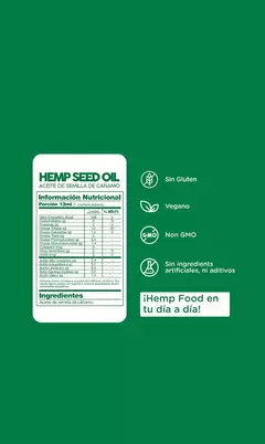 Aceite de Semillas de Cáñamo (prensado en frío) GOLAND - 250 ml - tienda online