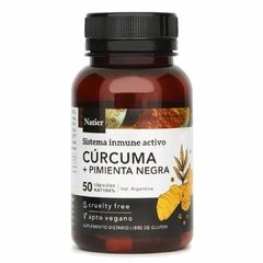Cúrcuma + Pimienta Negra NATIER - 50 cápsulas