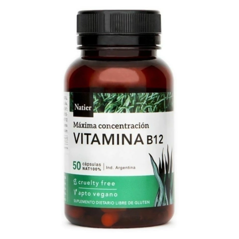 Vitamina B12 Concentrada NATIER - 50 cápsulas