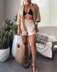 CAMISA DE LINO TRAMA - tienda online