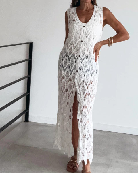 VESTIDO DE CROCHET CLOTILDE - comprar online