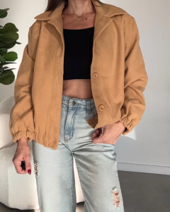 Imagen de CAMPERA BOMBER DE PAÑO MAY