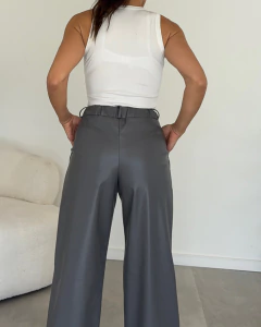 PANTALON WIDE LEG ENGOMADO ROSE