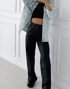 PANTALON WIDE LEG ENGOMADO RICH - tienda online