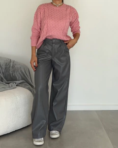 Imagen de PANTALON WIDE LEG ENGOMADO ROSE